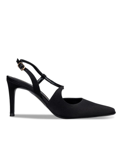 Alternative view of ENVIE SHOES-SATIN STILETTO PUMPS (E02-18052-34)-BLACK