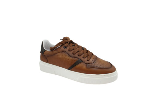BOSS SHOES (ZA220)-COGNAC-STAMPATO