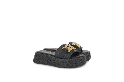 EXE (S434S7463H23)-BLACK RAFFIA WEAVE