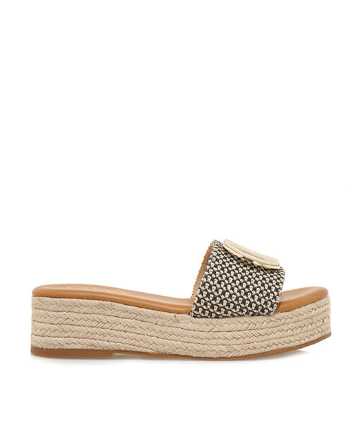 Alternative view of EXE (S439W829216M)-BLACK-BEIGE RAFFIA