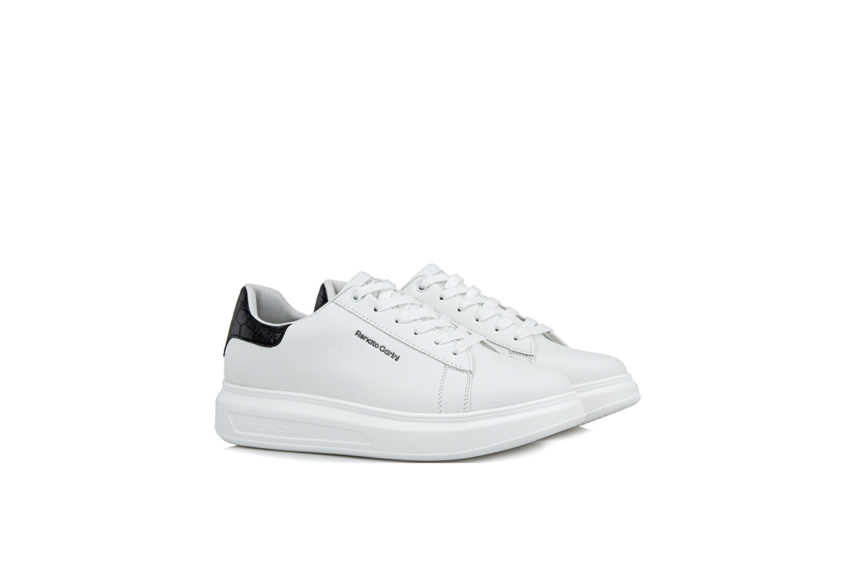 RENATO GARINI-MARCELLO-724 (S5700720375N)-WHITE-BLACK CROCO-WHITE OUTSOLE
