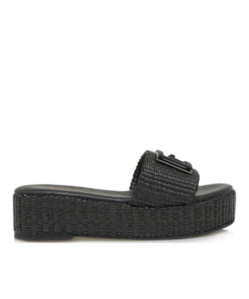 Alternative view of SEVEN (S439W2132H23)-BLACK RAFFIA-BLK
