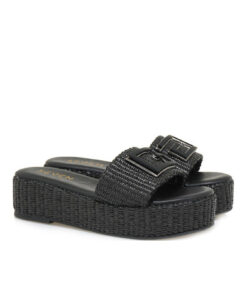 SEVEN (S439W2132H23)-BLACK RAFFIA-BLK