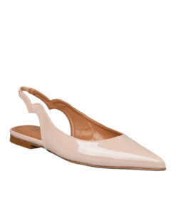ENVIE SHOES-POINTY SLINGBACK BALLERINAS (E02-19014-90)-NUDE