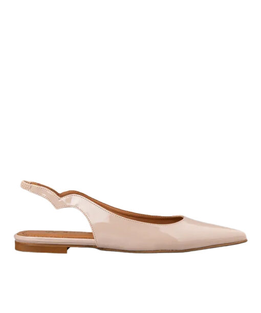 Alternative view of ENVIE SHOES-POINTY SLINGBACK BALLERINAS (E02-19014-90)-NUDE