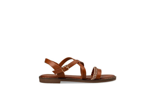 EVNIE SHOESFLAT SANDALS (E96-19001-26)-CAMEL - Image 2