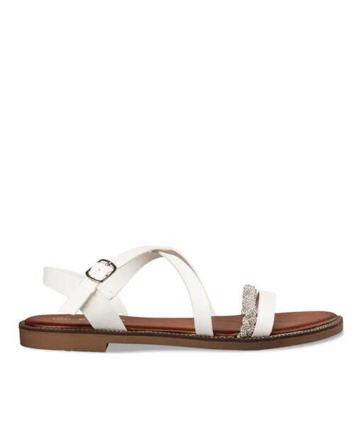 Alternative view of EVNIE SHOES-FLAT SANDALS (E96-19001-33)-WHITE