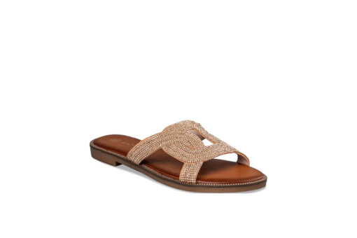 EVNIE SHOES-FLAT SANDALS (E96-19078-13)-ROSE-GOLD