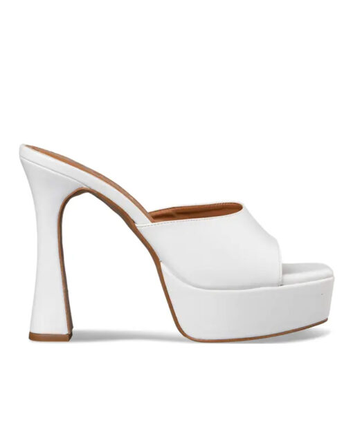 Alternative view of ENVIE SHOES-PLATFORM HEEL MULES (E02-19180-33)-WHITE
