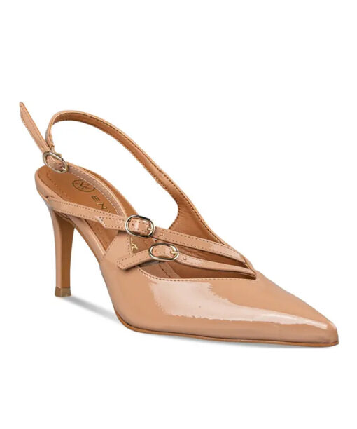ENVIE SHOES-SHINY SLINGBACK PUMPS (E02-19060-90)-NUDE