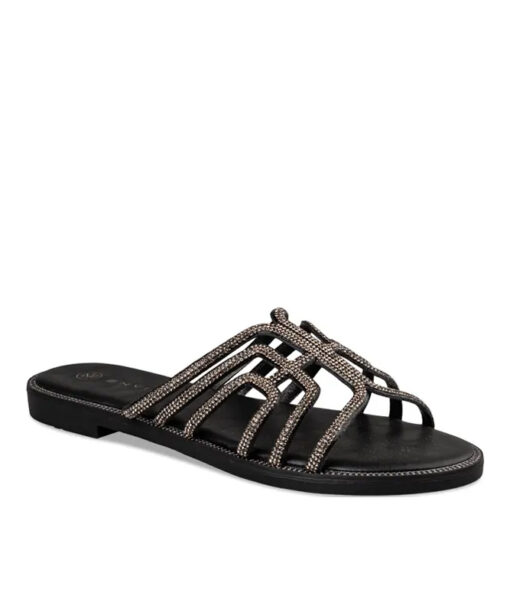 EVNIE SHOES-FLAT SANDALS (E96-19077-34)-BLACK