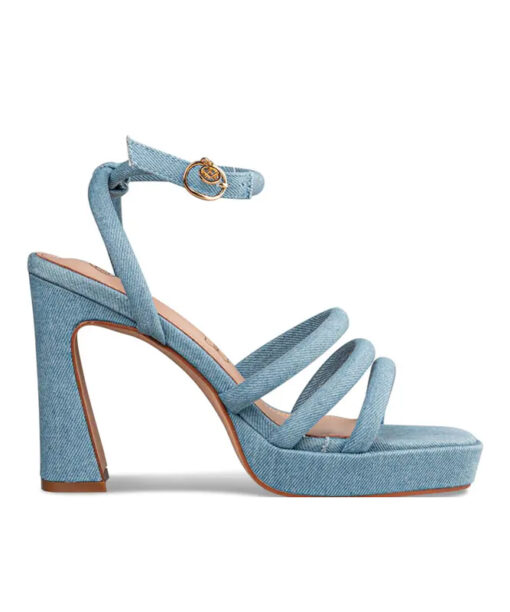 Alternative view of EVNIE SHOES-BLOCK HEEL SANDALS (E31-19275-144)-JEANS