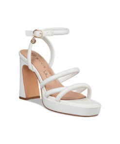 EVNIE SHOES-BLOCK HEEL SANDALS (E31-19275-33)-WHITE