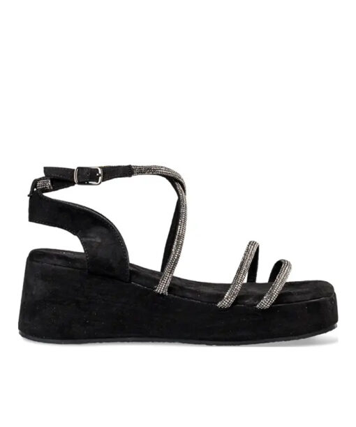 Alternative view of EVNIE SHOES-FLATFORM SANDALS (E21-19265-34)-BLACK