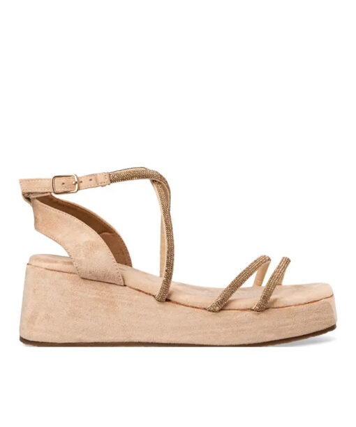 Alternative view of EVNIE SHOES-FLATFORM SANDALS (E21-19265-36)-BEIGE