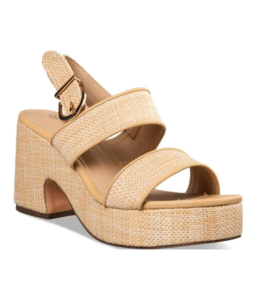 EVNIE SHOES-PLATFORM HEEL SANDALS (E65-19241-36)-BEIGE