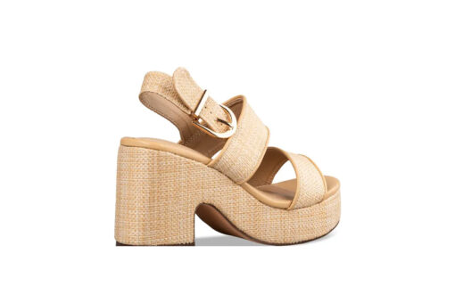 EVNIE SHOES-PLATFORM HEEL SANDALS (E65-19241-36)-BEIGE - Image 3