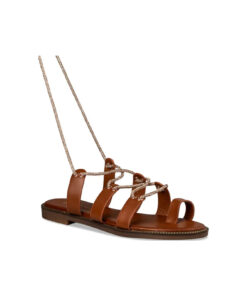 EVNIE SHOES-FLAT SANDALS (E96-19005-26)-CAMEL