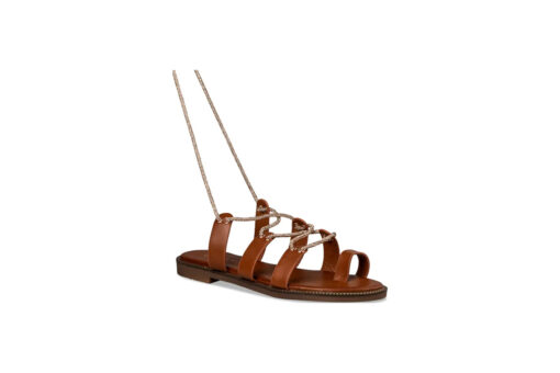 EVNIE SHOES-FLAT SANDALS (E96-19005-26)-CAMEL