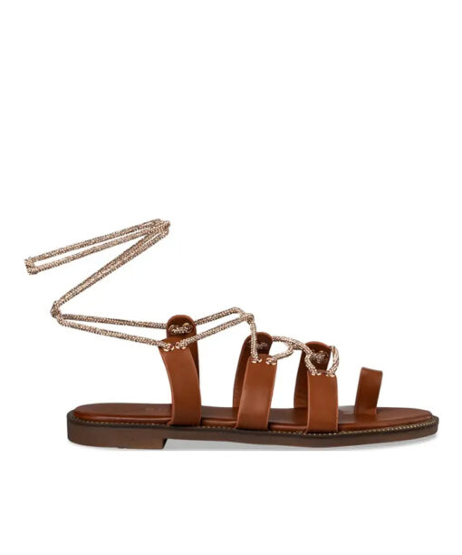 Alternative view of EVNIE SHOES-FLAT SANDALS (E96-19005-26)-CAMEL