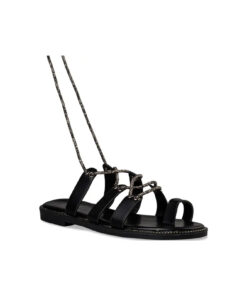 EVNIE SHOES-FLAT SANDALS (E96-19005-34)-BLACK