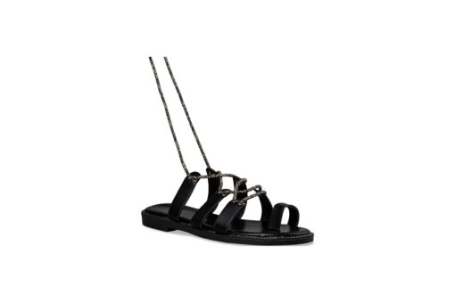 EVNIE SHOES-FLAT SANDALS (E96-19005-34)-BLACK