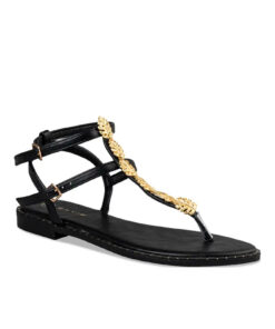 EVNIE SHOES-FLAT SANDALS (E96-19059-34)-BLACK