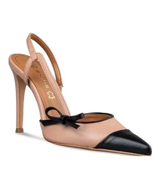 EVNIE SHOES-SLINGBACK BOW PUMPS (E02-19070-90)-NUDE