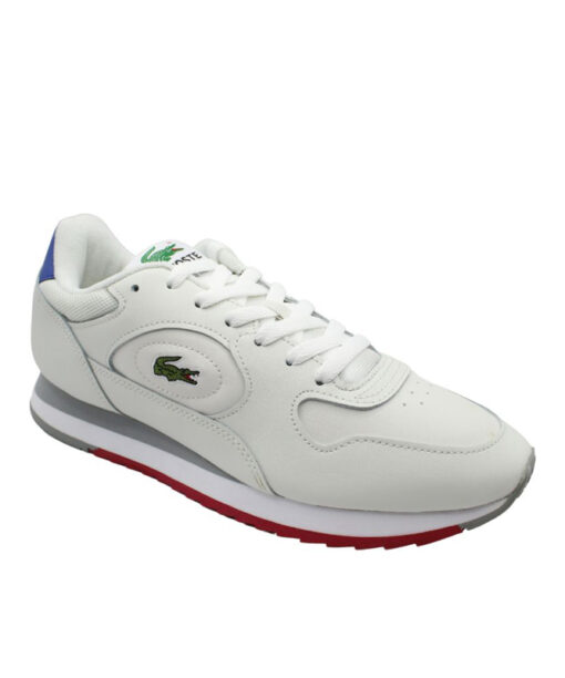 LACOSTE-LINETRACK 124 1 SMA (47SMA0004W1B)-WHT-BLU-RED