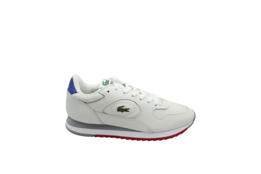 LACOSTE-LINETRACK 124 1 SMA (47SMA0004W1B)-WHT-BLU-RED - Image 2
