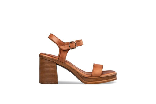 ENVIE SHOES-PLATFORM HEEL SANDALS (E02-19220-26)-CAMEL - Image 2