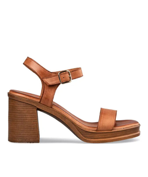 Alternative view of ENVIE SHOES-PLATFORM HEEL SANDALS (E02-19220-26)-CAMEL