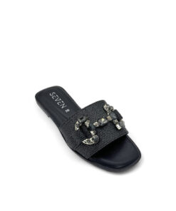 SEVEN (S421A42713D4)-BLACK RAFFIA-BLACK ST