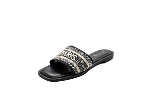 SEVEN (S415E8181O50)-BLACK-BEIGE-STRASS