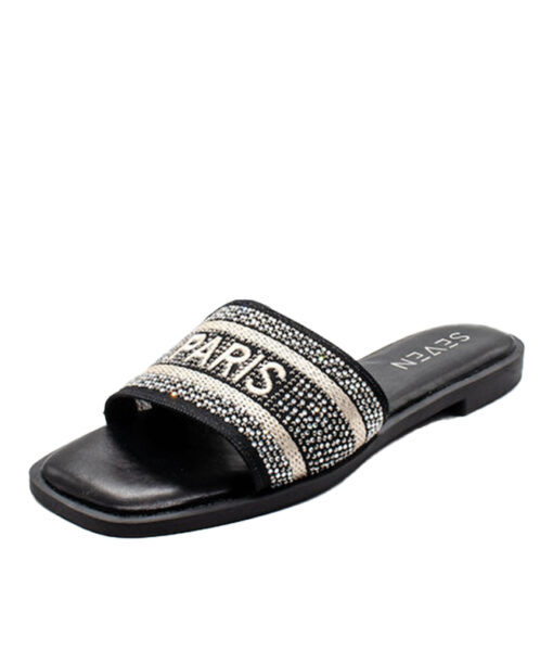 SEVEN (S415E8181O50)-BLACK-BEIGE-STRASS