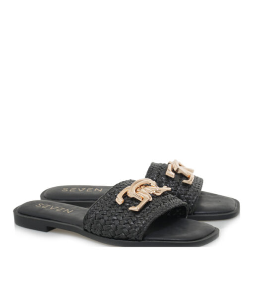 SEVEN (S415E1111H23)-BLACK RAFFIA