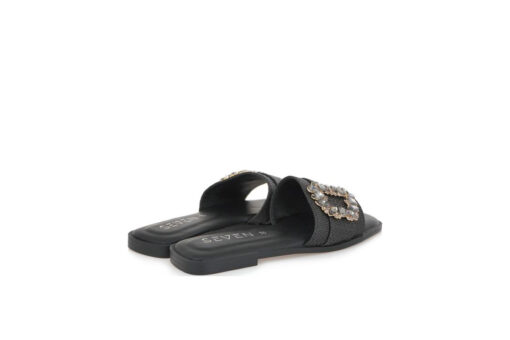 SEVEN (S421A27713D4)-BLACK RAFFIA-BLACK ST - Image 3