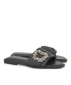 SEVEN (S421A27713D4)-BLACK RAFFIA-BLACK ST