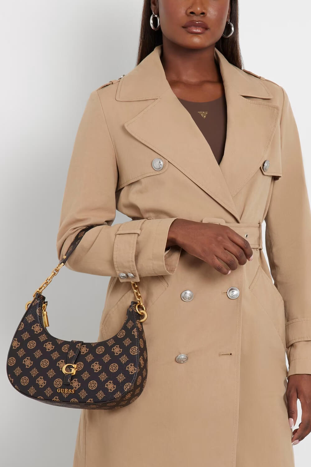 GUESS ACCESSORIES-KUBA (HWPA9329180-MLO)-MOCHA-LOGO - Image 4