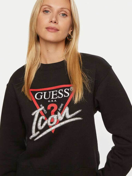 GUESS-CN ICON SWEATSHIRT (W4YQ25KB681-JBLK)-JET-BLACK - Image 3