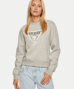 GUESS-CN ICON SWEATSHIRT (W4YQ25KB681-LMGY)-MELANGE-GREY