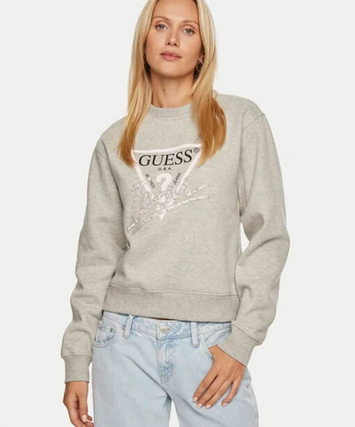 GUESS-CN ICON SWEATSHIRT (W4YQ25KB681-LMGY)-MELANGE-GREY