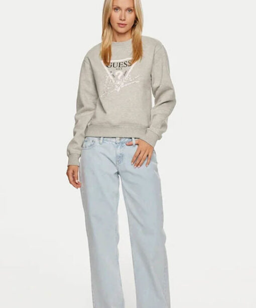 Alternative view of GUESS-CN ICON SWEATSHIRT (W4YQ25KB681-LMGY)-MELANGE-GREY