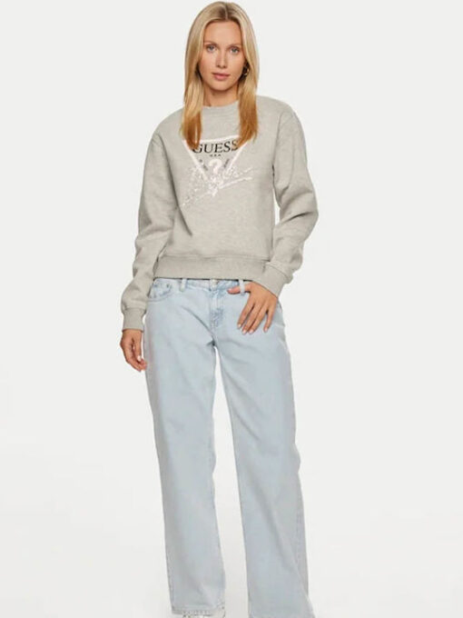 GUESS-CN ICON SWEATSHIRT (W4YQ25KB681-LMGY)-MELANGE-GREY - Image 2
