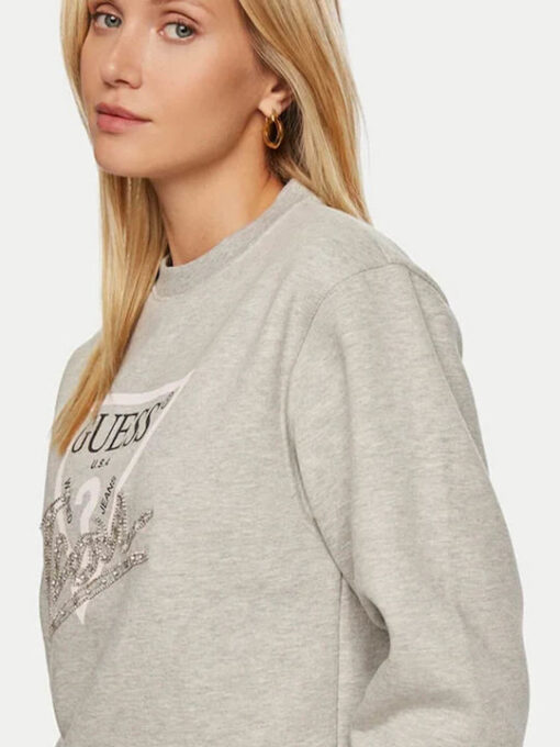 GUESS-CN ICON SWEATSHIRT (W4YQ25KB681-LMGY)-MELANGE-GREY - Image 3