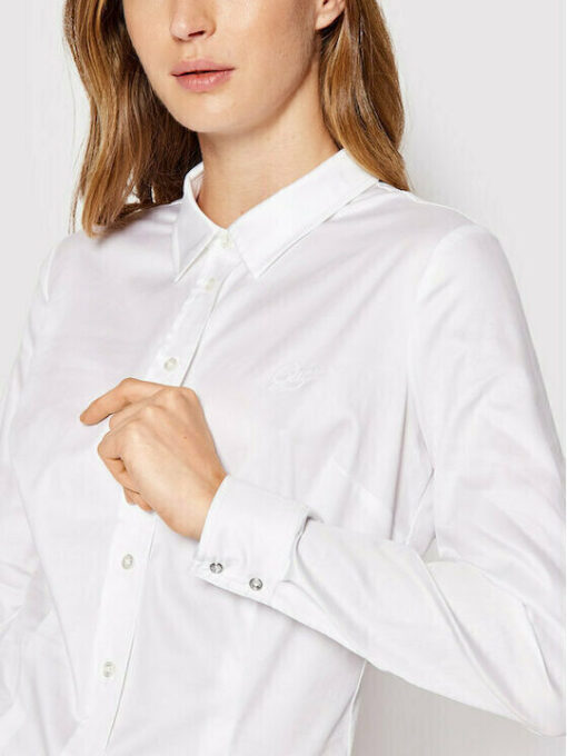 GUESS-LS CATE SHIRT (W2YH41WAF10-G011)-PURE-WHITE - Image 2