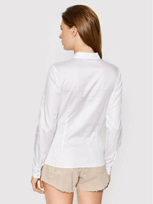 GUESS-LS CATE SHIRT (W2YH41WAF10-G011)-PURE-WHITE - Image 3