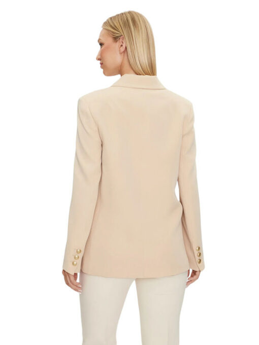 GUESS-LS FIONA DOUBLE BREAST BLAZER (W4YN54WFWX2-G1L7)-FOAMY-TAUPE - Image 2