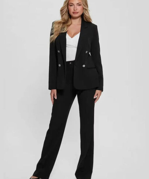 GUESS-NEW CARLA CREPE PANT (W4YB30WFWX2-JBLK)-JET-BLACK