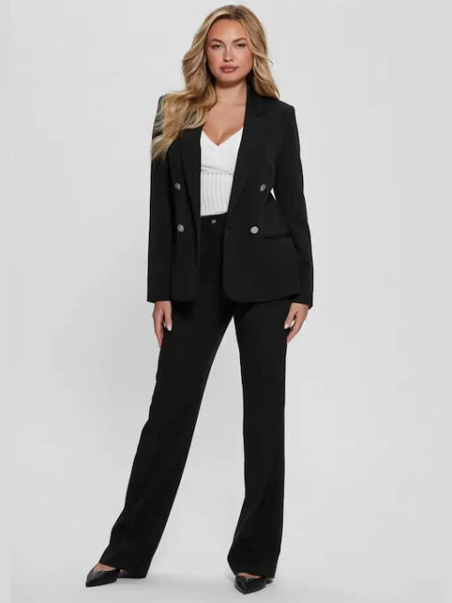 GUESS-NEW CARLA CREPE PANT (W4YB30WFWX2-JBLK)-JET-BLACK